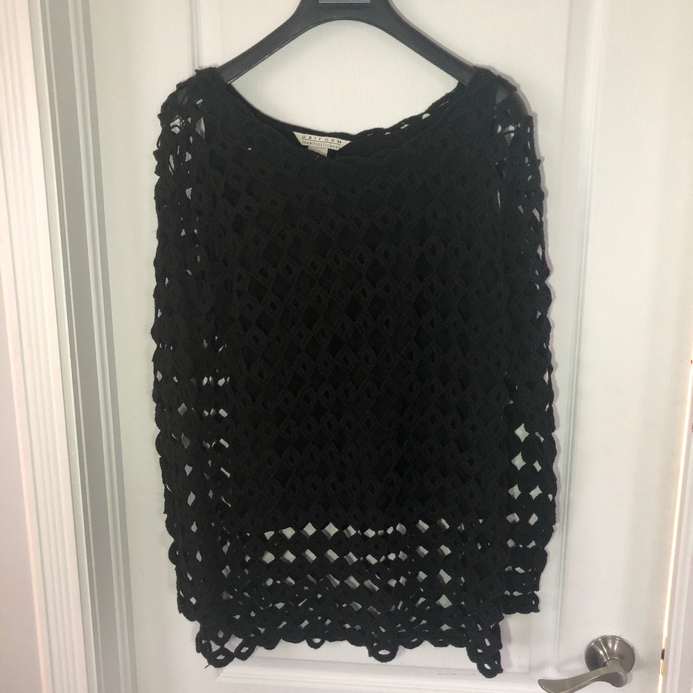 Black Crochet style Medium Tunic